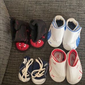 four (4) pairs of baby shoes size 1 - 4 baby